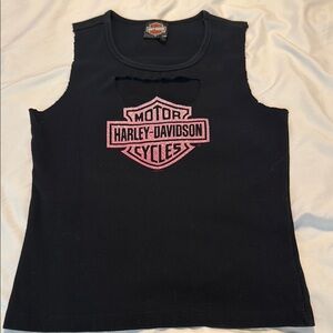 Harley-Davidson Black Top with Pink Logo